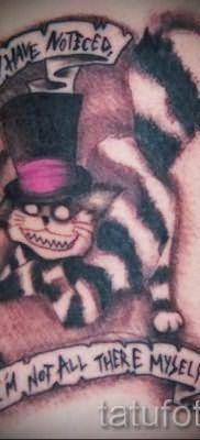 Фото тату Чеширский кот для статьи про значение рисунка татуировки – tatufoto.ru – 57