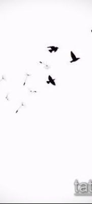 фото одуванчик с птицами (Dandelion Tatto) (значение) – пример рисунка – 005 tatufoto.com