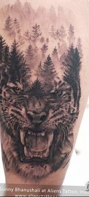 фото тату саблезубый тигр от 25.07.2017 №035 – Tattoo saber-toothed tiger