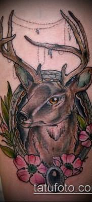 фото тату олень с рогами (tattoo) (значение) – пример рисунка – 070 tatufoto.com