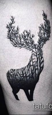 фото тату олень с рогами (tattoo) (значение) – пример рисунка – 020 tatufoto.com