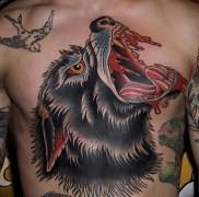 tattoo wolf grin 123