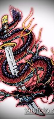 Фото тату дракон и меч (tattoo) (значение) – пример рисунка – 013 tatufoto.com