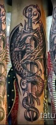 Фото тату дракон и меч (tattoo) (значение) – пример рисунка – 018 tatufoto.com