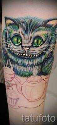 Фото тату Чеширский кот для статьи про значение рисунка татуировки – tatufoto.ru – 51