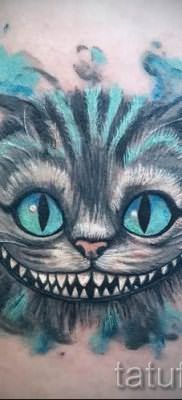 Фото тату Чеширский кот для статьи про значение рисунка татуировки – tatufoto.ru – 31