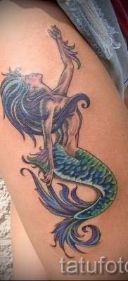 Тату русалка – фото готовой татуировки от 10012016 13