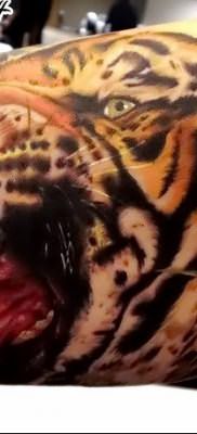 фото тату саблезубый тигр от 25.07.2017 №012 – Tattoo saber-toothed tiger