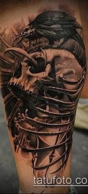 ворон на черепе тату (значение) – пример интересного рисунка тату – 004 tatufoto.com