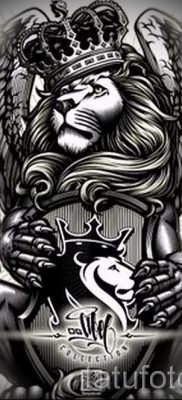 тату лев с короной – фото для статьи про значение татуировки – tatufoto.ru – 4