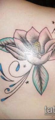 тату магнолия №773 – интересный вариант рисунка, который хорошо можно использовать для переработки и нанесения как Magnolia tattoo