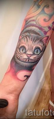 Фото тату Чеширский кот для статьи про значение рисунка татуировки – tatufoto.ru – 46