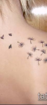 фото одуванчик с птицами (Dandelion Tatto) (значение) – пример рисунка – 058 tatufoto.com