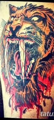 фото тату саблезубый тигр от 25.07.2017 №009 – Tattoo saber-toothed tiger