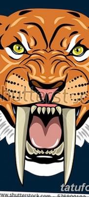 фото тату саблезубый тигр от 25.07.2017 №047 – Tattoo saber-toothed tiger