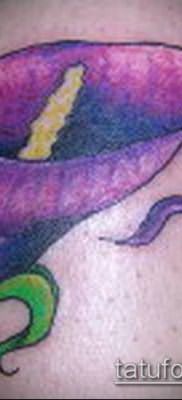 тату каллы №923 – эксклюзивный вариант рисунка, который успешно можно использовать для доработки и нанесения как тату каллы акварелью