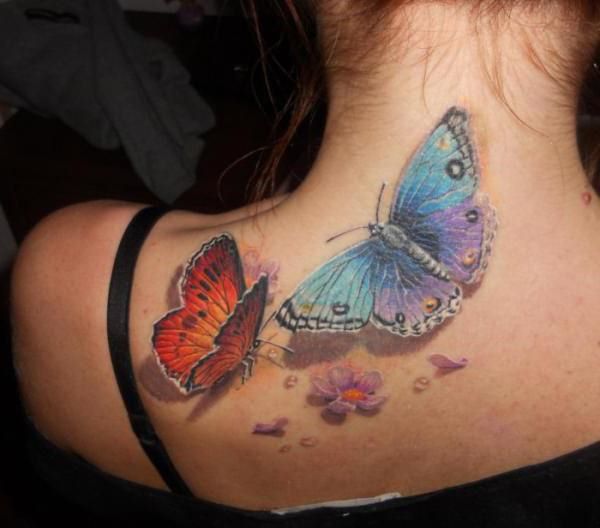что означает тату бабочка на шее