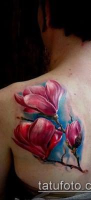 тату магнолия №124 – классный вариант рисунка, который легко можно использовать для доработки и нанесения как Magnolia tattoo
