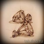 Пример эскиза для татуировки бриллиант - вариант - tatufoto.ru 4
