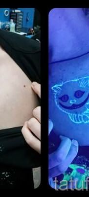 Фото тату Чеширский кот для статьи про значение рисунка татуировки – tatufoto.ru – 27