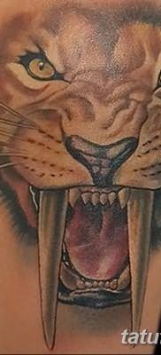фото тату саблезубый тигр от 25.07.2017 №022 – Tattoo saber-toothed tiger