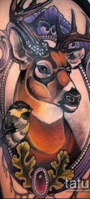 фото тату олень с рогами (tattoo) (значение) – пример рисунка – 043 tatufoto.com