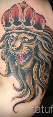тату лев с короной – фото для статьи про значение татуировки – tatufoto.ru – 69