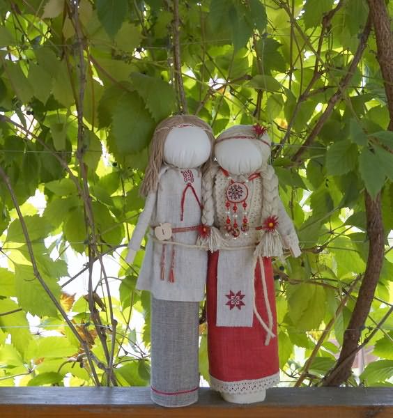 Свадебная кукла-по мотивам народной куклы Мурашенская парочка