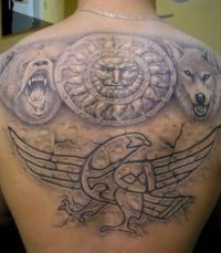 Эскиз славянского тату для мужчин на всю спину