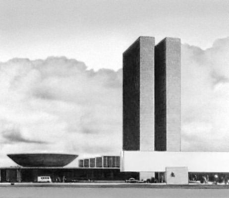 О. Нимейер. Здание Национального конгресса в г. Бразилия. Бразилия. 1960-е гг.