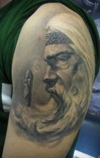 Эскиз мужской славянской татуировки на предплечье
