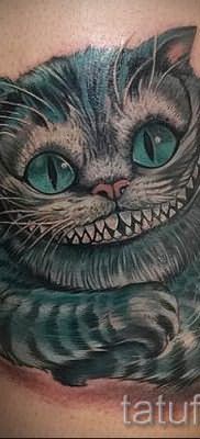 Фото тату Чеширский кот для статьи про значение рисунка татуировки – tatufoto.ru – 20