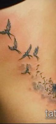 фото одуванчик с птицами (Dandelion Tatto) (значение) – пример рисунка – 030 tatufoto.com