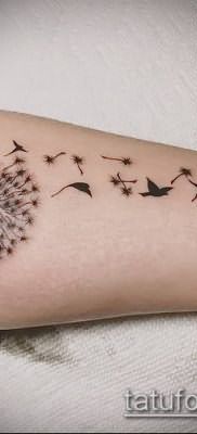 фото одуванчик с птицами (Dandelion Tatto) (значение) – пример рисунка – 018 tatufoto.com