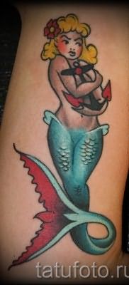 Тату русалка – фото готовой татуировки от 10012016 37