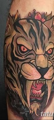 фото тату саблезубый тигр от 25.07.2017 №021 – Tattoo saber-toothed tiger
