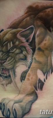 фото тату саблезубый тигр от 25.07.2017 №029 – Tattoo saber-toothed tiger