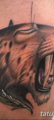 фото тату саблезубый тигр от 25.07.2017 №038 – Tattoo saber-toothed tiger