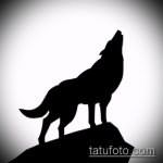 эскиз тату воющий волк №214 - эксклюзивный вариант рисунка, который успешно можно использовать для доработки и нанесения как волк воющий тату