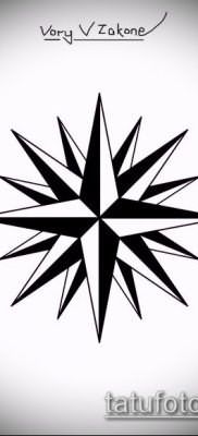 тату воровские звезды №425 – крутой вариант рисунка, который успешно можно использовать для переделки и нанесения как тату звёзды отрицалово