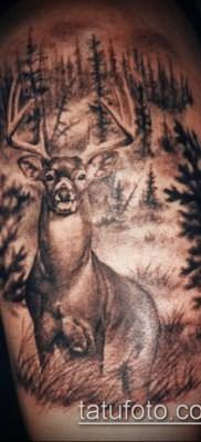 фото тату олень с рогами (tattoo) (значение) – пример рисунка – 051 tatufoto.com