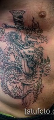 Фото тату дракон и меч (tattoo) (значение) – пример рисунка – 008 tatufoto.com