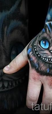 Фото тату Чеширский кот для статьи про значение рисунка татуировки – tatufoto.ru – 45