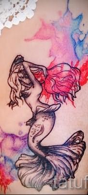 Тату русалка – фото готовой татуировки от 10012016 38
