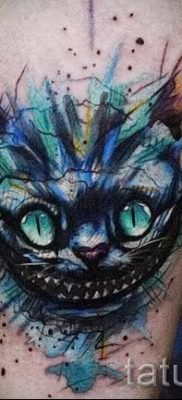 Фото тату Чеширский кот для статьи про значение рисунка татуировки – tatufoto.ru – 19