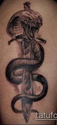 тату меч и змея №657 – интересный вариант рисунка, который удачно можно использовать для доработки и нанесения как Tattoo sword and snake