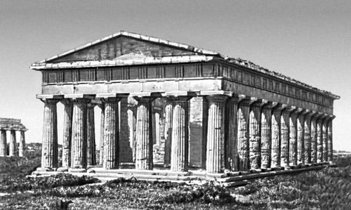 Древнегреческий; храм Посейдона в Пестуме. Италия. 5 в. до н. э.