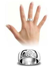кольцо на среднем пальце правой руки