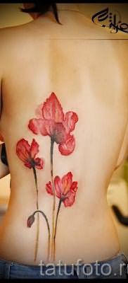 Poppies tattoo on his back – photos for an article about the importance of tattoos 4