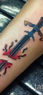 Фото тату клинок оружие – пример рисунка – 27052017 – пример – 045 Tattoo blade weapo